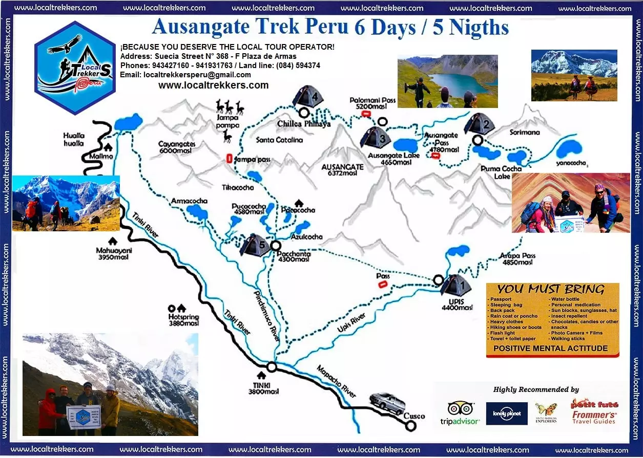 Ausangate + Trek de la Montagne de l'Arc-en-ciel 4 jours et 3 nuits - Trekkers locaux Pérou - Local Trekkers Peru